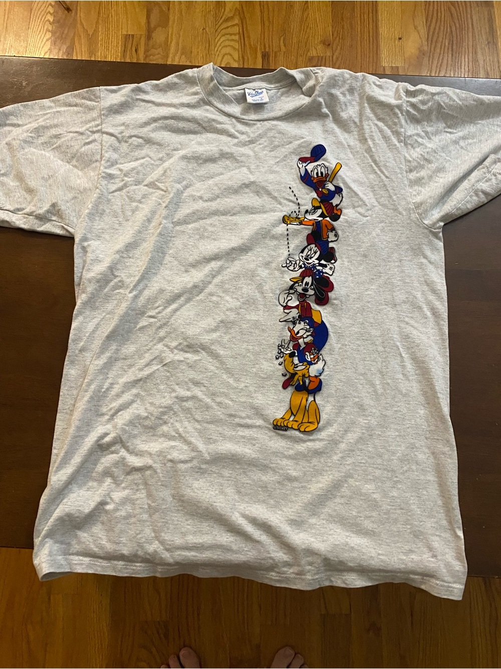 Men's Gray Disney Character Stack Graphic Tee